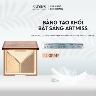 Bảng Tạo Khối ARTMISS THREE-COLOR COUNTOUR PALETTE Lên màu Tự nhiên Lâu trôi, Chống nước 11.5g
