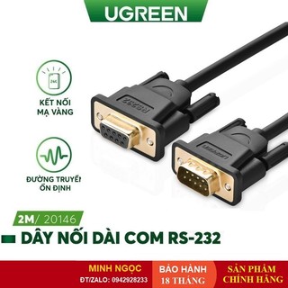Cáp nối dài com rs232 đực sang cái dài 1,5m đến 5m ugreen db101 - hàng chính hãng