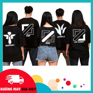 Siêu đẹp Áo thun phản quang game - Mẫu hình in logo các lane trong game