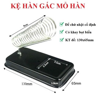 Đế Mỏ Hàn Thiếc Đế Gác Tay Hàn Chì Lò Xo 10x65x128mm, Kệ hàn gác mỏ hàn lò xo đế vuông kèm ốc cố định giá đỡ trên bàn