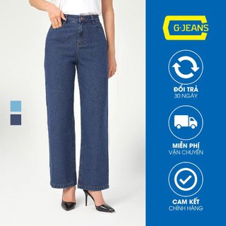 Quần dài nữ jeans ống suông g-jeans tq124j8710