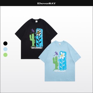 Áo thun unisex cao cấp chính hãng IDEVERRAY Cactus form oversize chất cotton 200gsm