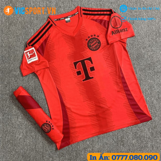 Quần Áo Bóng Đá Bayern, Áo Đá Banh Bayern Đỏ Mới Nhất 2024 Thun Lạnh Cao Cấp Thoáng Mát - Vicsport