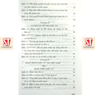 [Sách] Luật đầu tư năm 2020 (sửa đổi bổ sung năm 2020, 2022, 2023, 2024)