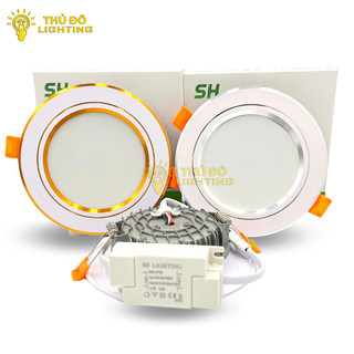 Đèn Âm Trần 7w 9w Phi 90/110 1 Và 3 Chế Độ Trang Trí Trần Thạch Cao