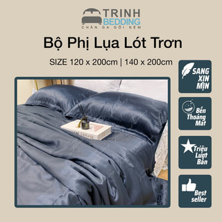 Bộ ga phi lụa lót trơn mịn mát 1m2x2m + 1m4x2m