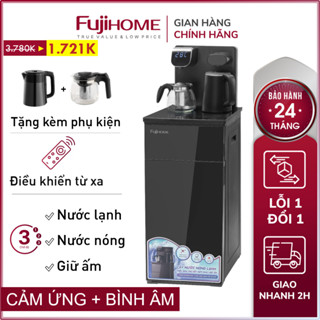 Cây nước Bàn pha Trà, Cafe nóng lạnh FUJIHOME, cây nước nóng lạnh bình hút âm dispenser water