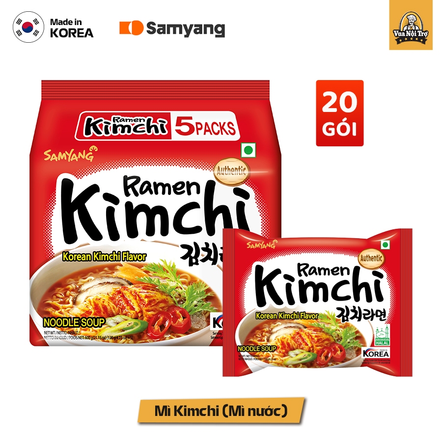 20 Gói Mì Kimchi Samyang Hàn Quốc (120g/gói)
