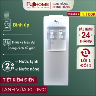 Cây nước nóng lạnh Nhập Khẩu FUJI WD1105E, bình lọc máy lọc nước nóng lạnh tự ngắt mini uống công nghệ