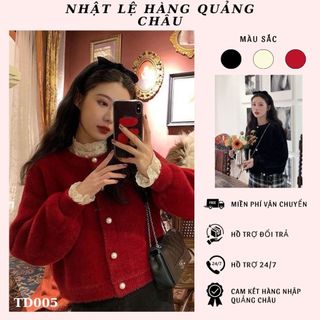 Áo Cardigan len mịn lông thỏ phối đồ phong cách tiểu thư siêu xinh hàng QC- TD005