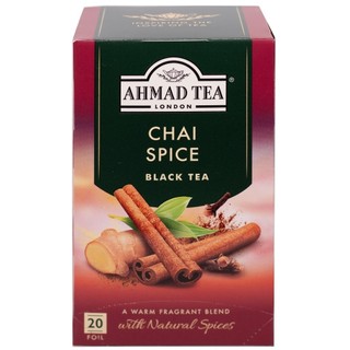 Trà Chai AHMAD - Trà đen - Ahmad Chai Spice Tea (túi lọc có bao thiếc - 20 túi/hộp)