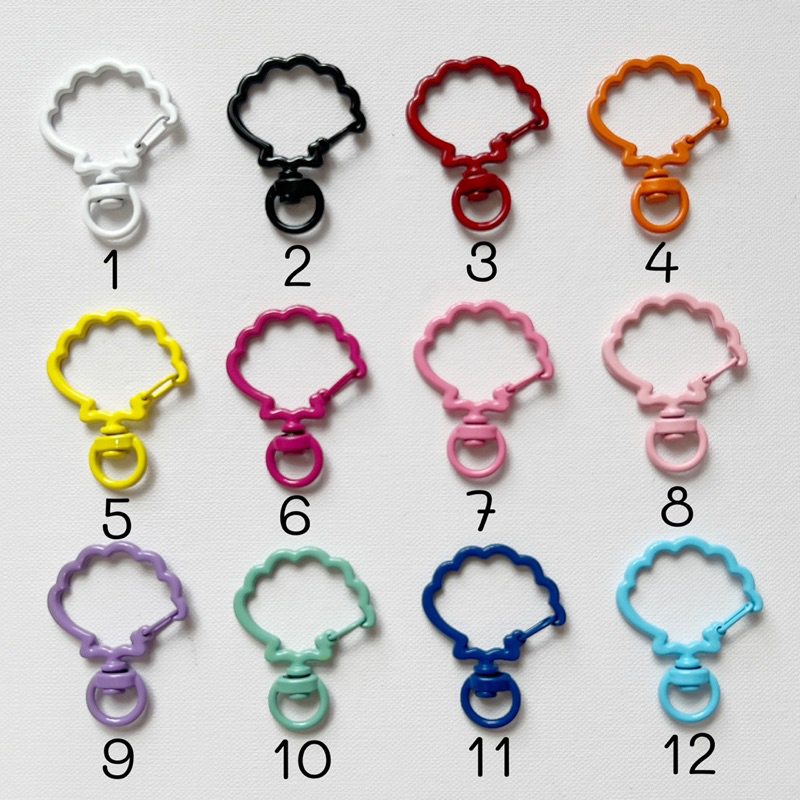5 cái móc khoá con sò 30x38mm [INBOX CHỌN MÀU]