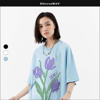 Áo Thun Unisex Cao Cấp Chính Hãng IDEVERRAY Tulipa Form Oversize Chất liệu Cotton - 200GSM