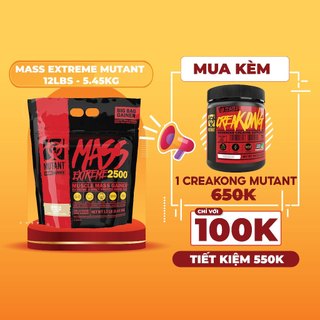 Sữa tăng cân mutant mass xxxtreme 2500 12lbs túi 5.45kg