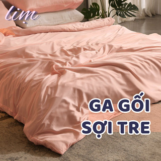 SỢI TRE Bộ Ga Gối 3 Món Sợi Tre Cao Cấp 300TC P Home - Mềm như Lụa, Thoáng như Cotton (1 ga+2 gối - vỏ chăn bán riêng)