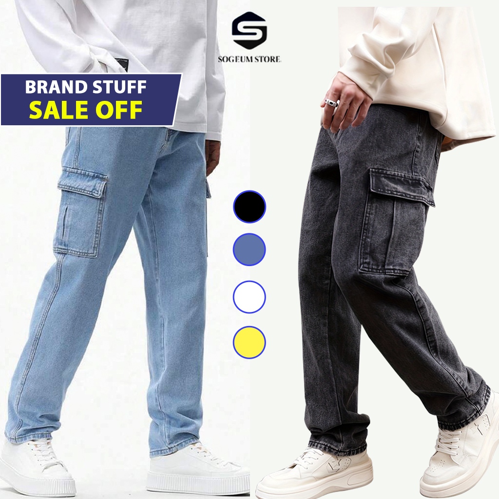 Quần Jeans baggy nam nữ ống xuông túi hộp rộng Unisex QCCC đẹp hottrend 2023- SOGUME.STORE