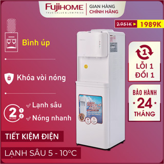 Cây Nước Nóng Lạnh Nhập Khẩu FUJIHOME có khóa vòi nóng, bình âm tủ máy lọc nước mini dispenser water