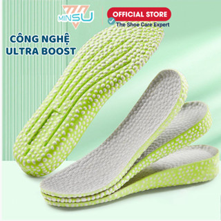 Lót Giày Cao Su Non Tăng Chiều Cao Ultraboost MINSU M7019 Miếng Độn Đế Nâng Chiều Cao cho Giày Thể Thao Nam Nữ, Da Lộn