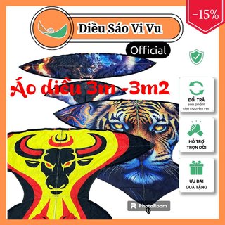 Áo diều 3m 3m2 vải in nhiệt dày dặn