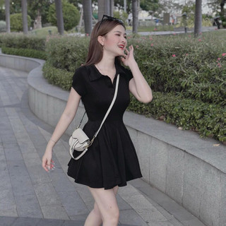 VÁY POLO CỔ ĐỨC CHÂN XOÈ