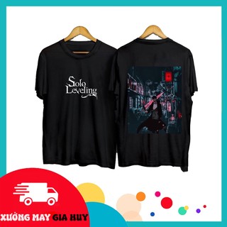 Áo thun Solo leveling, áo thun unisex tay lỡ in hình anime solo leveling