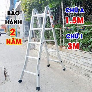 THANG NHÔM GẤP 2 ĐOẠN CHỮ A 1.5M DUỖI THẲNG 3M NAKATA NHẬT BẢN VN15, BẢO HÀNH 2 NĂM