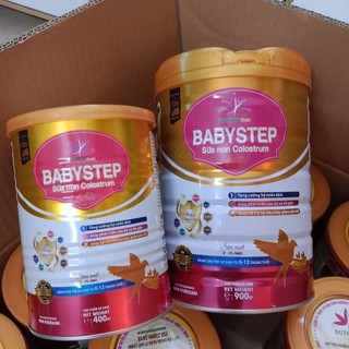 Sữa mát cho trẻ sơ sinh từ 0-12 tháng tuổi - bổ sung sữa non colostrum và dưỡng chất toàn diện cho bé - Babystep 900g