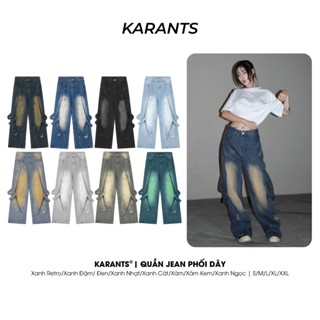 Quần Jean Phối Dây Karants Local Brand Ống Rộng Y2K Streetwear Hot Trend - KQ16