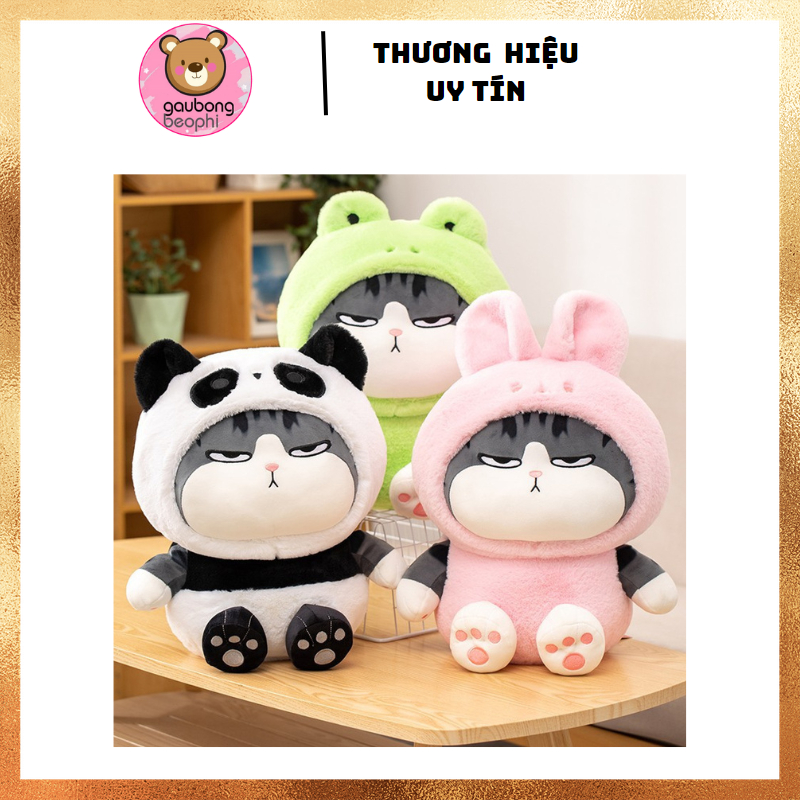  Gấu Bông Mèo Hoàng Thượng Cosplay Thỏ  Ếch  Gấu Trúc 20cm Cao Cấp 
