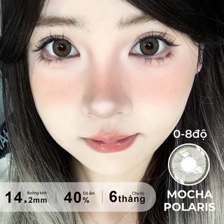 0-6 độ lens 6 tháng gray kính áp tròng Freshlady sakura gray kính màu xám lens gray cận lệch 14.2mm live