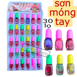Vỉ 30 lọ nhũ sơn móng tay cho bé