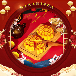 Bánh Trung Thu, Bánh nướng, Bánh dẻo Vinabisca 200g vỏ mềm ngon
