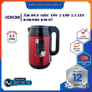 Ấm siêu tốc 2 lớp kokomi km-07 2.5lít
