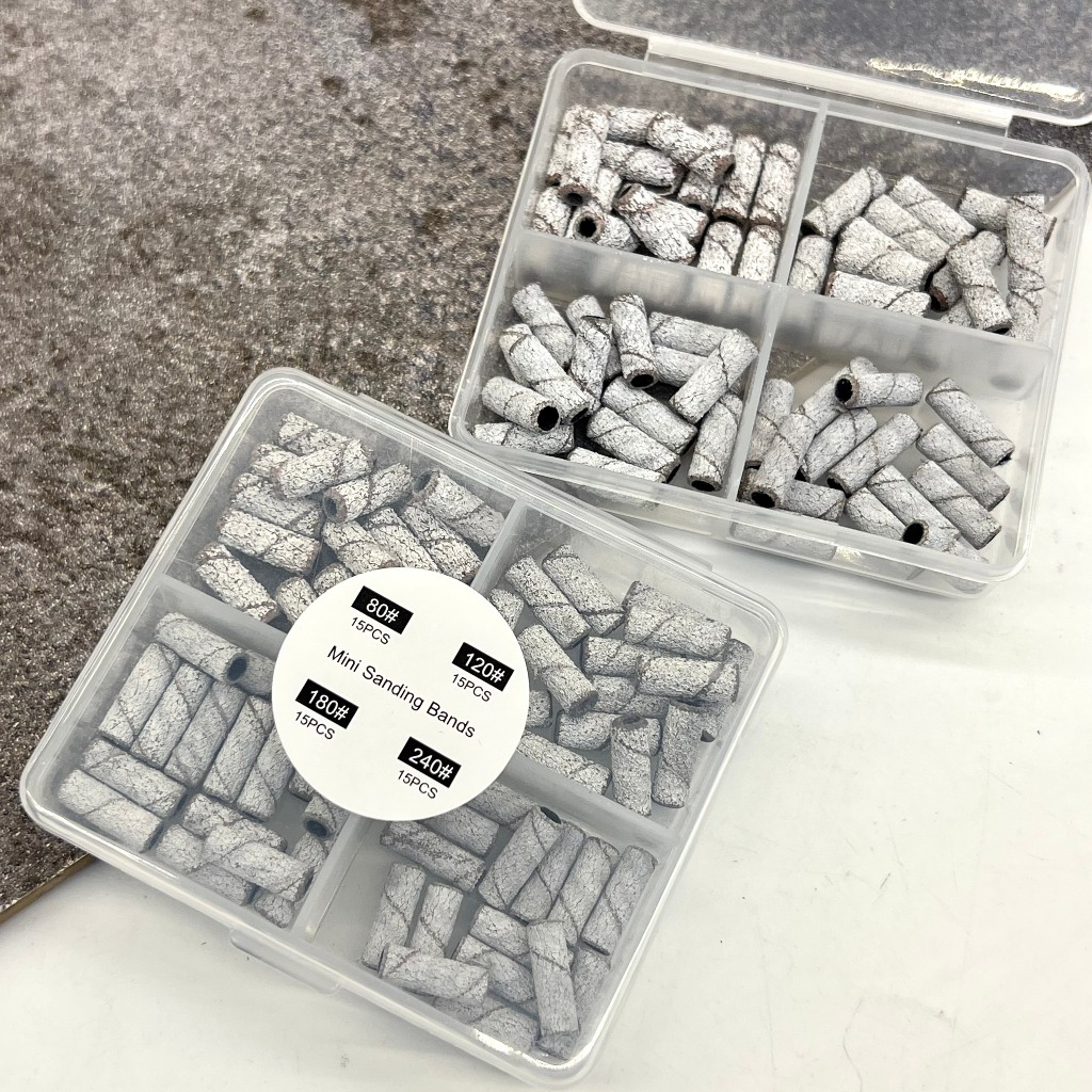 Đầu mài nhám mini hộp 4 size, Đầu mài nhám giấy mini hộp 4 size
