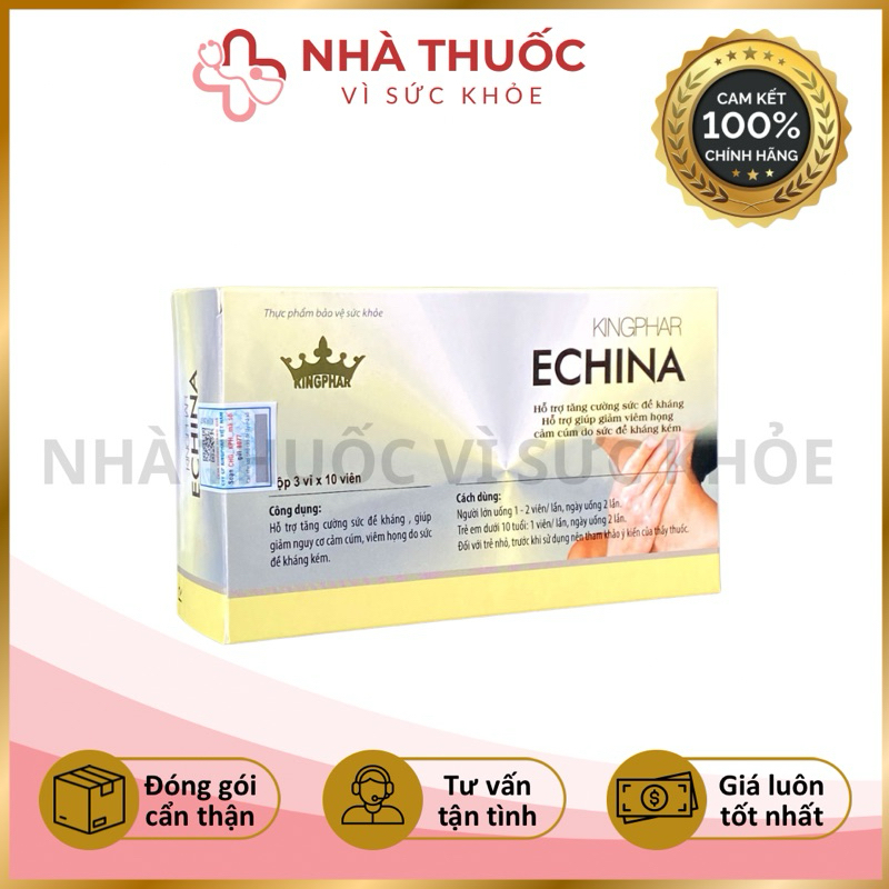 ✅[Chính hãng] ECHINA Kingphar hỗ trợ tăng cường sức đề kháng, giúp giàm viêm họng, cảm cúm do sức đề