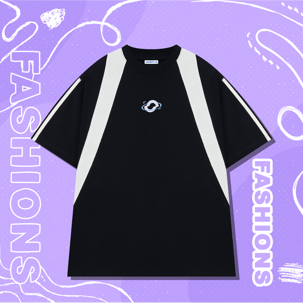 Áo thun Raglan unisex nam nữ form rộng tay lỡ, Áo phông Raglan xinh phối tay Local brand Blokecore Sporty Basic AT006