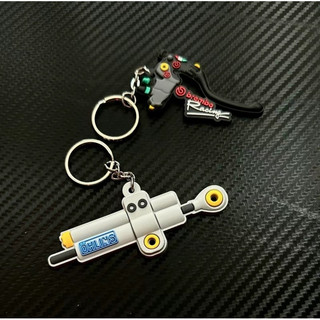 Móc khoá cao su nhựa dẻo trợ lực ohlins