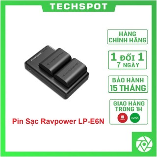 Bộ Pin Sạc Máy Ảnh Canon Ravpower LP-E6N  RP-BC003 | Hàng Chính Hãng | Bảo Hành 15 Tháng
