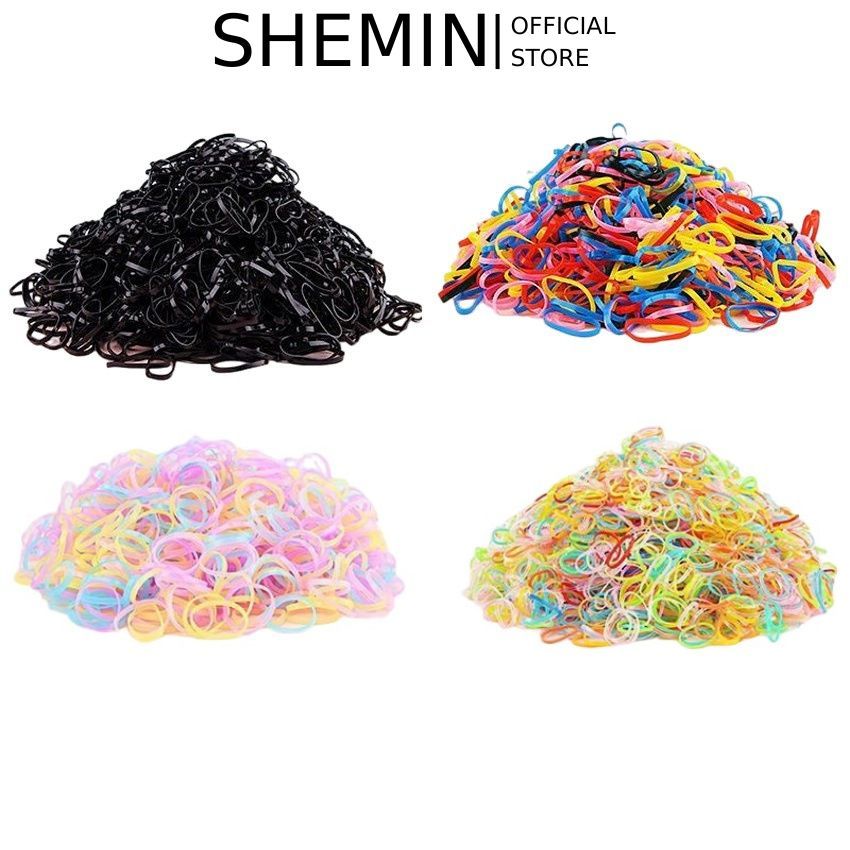Chun buộc tóc thun cột tóc nữ Hàn Quốc dễ thương dây thun phụ kiện buộc tóc đẹp nhiều màu đen SHEMIN