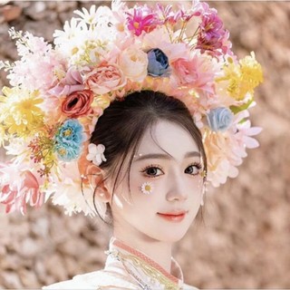 Hoa cài tóc , cài tóc hoa xinh xắn,Phụ kiện đội đầu hoa lụa , băng đô hoa lụa cao cấp cài tóc hottrend,bờm hoa cài đầu