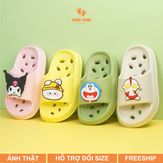 Dép đi trong nhà cho bé gái bé trai trẻ em KanKanStore Dép đi nhà tắm nhà vệ sinh có lỗ thoát nước nhẹ êm