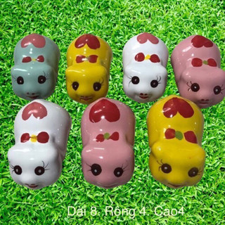 Ống heo tiết kiệm-lợn sứ mini dài 8cm, rộng 4, cao 4cm. Chất liệu sứ Bát Tràng