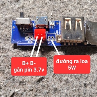 mạch loa bluetooth 3.7v 5w mạch 1 loa
