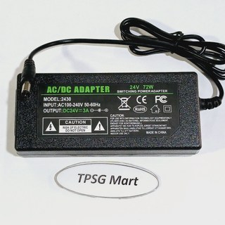 Nguồn adapter dc: 24v - 3a / đầu cắm 5.5mm x 2.1 ~ 2.5mm
