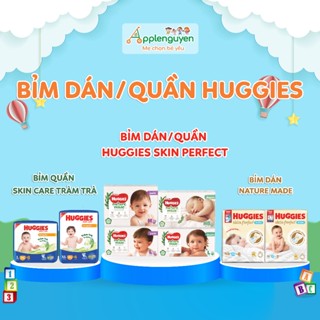 Tã Bỉm Dán/Quần Huggies Nature Made/ Tràm Trà  Đủ Size Nb60/S82/M64/L54/M58/L44/XL38/XXL26 | Applenguyen94