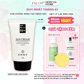 Kem chống nắng enny chống nước dưỡng ẩm bảo vệ da spf 50+ pa+++ hàn quốc 50ml