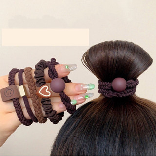 set 5-10 dây cột tóc nữ đơn giản dây cột búi tóc củ tỏi