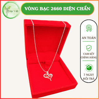 Bộ dây chuyền bạc & trái tim 2660- dụng cụ diện chẩn