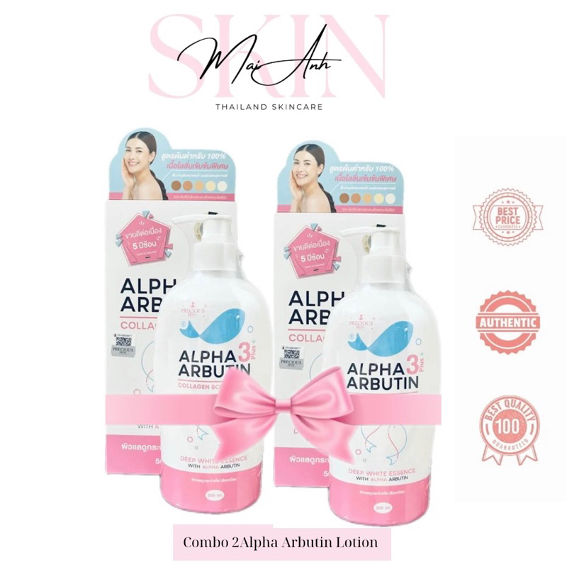 [Chính Hãng] Combo 2 Chai Dưỡng Thể Alpha Arbutin Lotion 500ml
