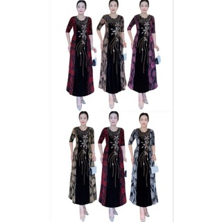 Đầm Dạ Hội Trung Niên cho mẹ-Đầm Trung Niên Cao cấp kim sa bigsize